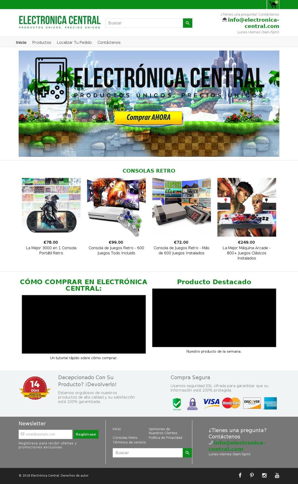 electronica-central.com shopify website screenshot