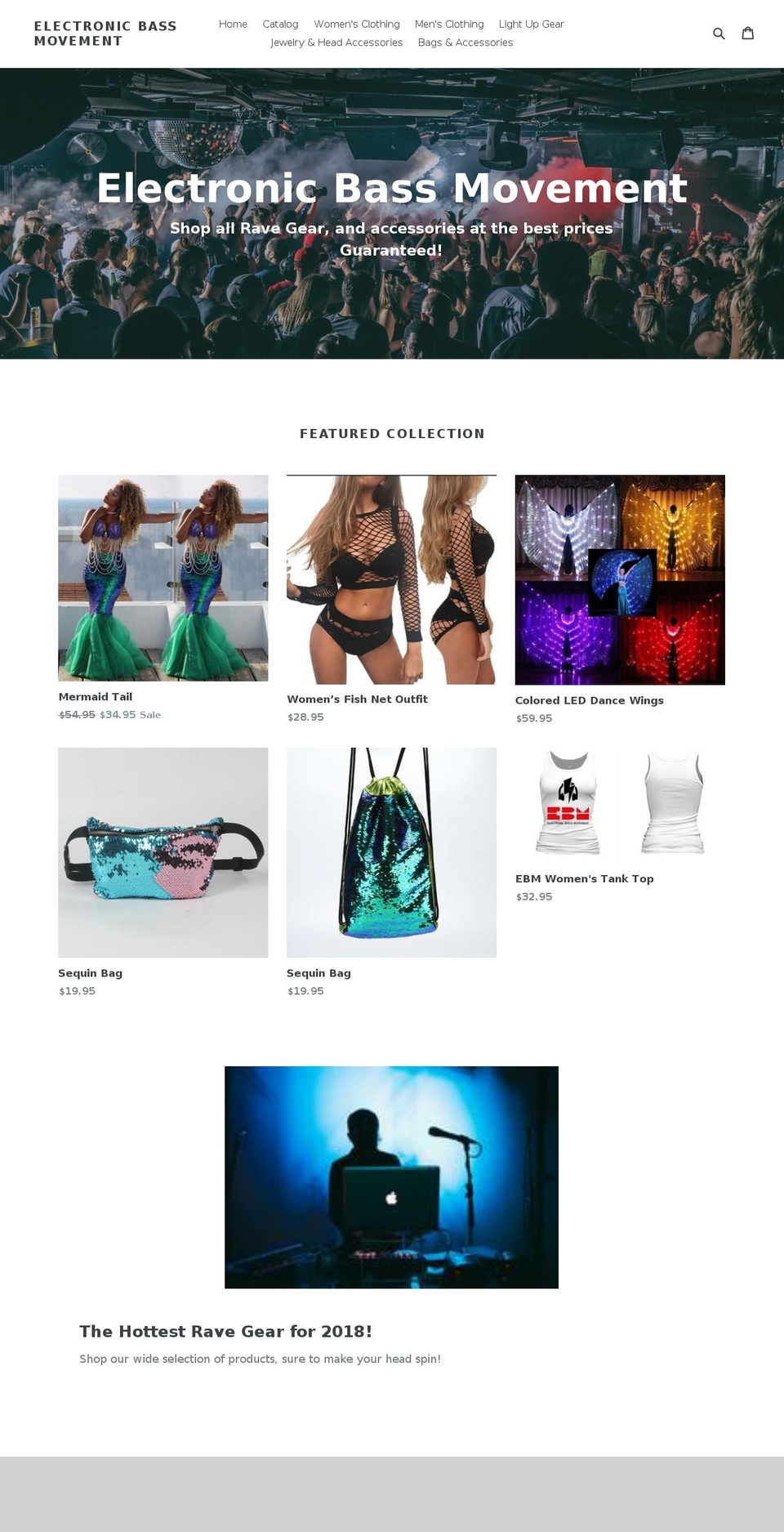 electronicbassmovement.com shopify website screenshot
