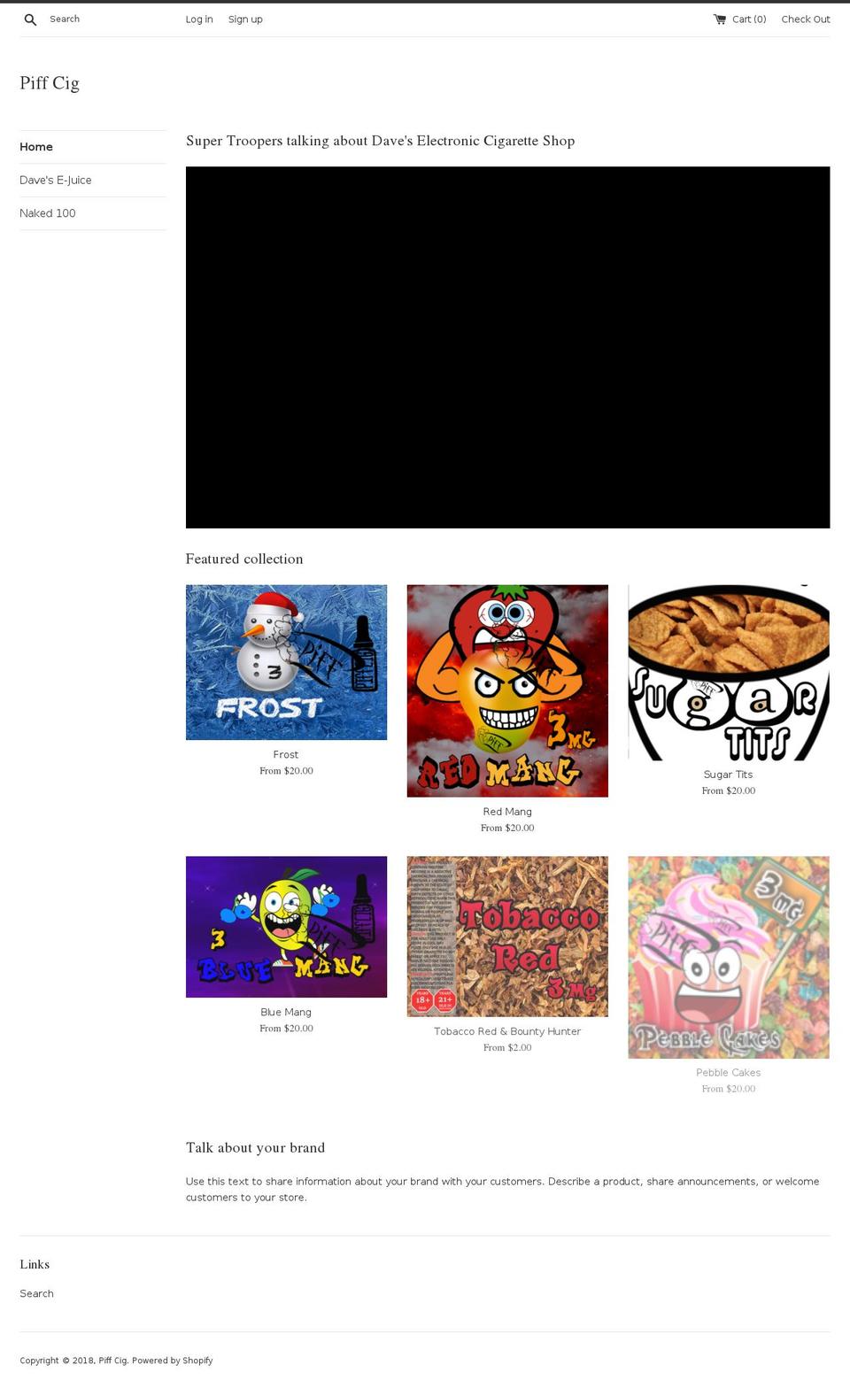 electroniccigarettes4less.com — Shopify storefront screenshot