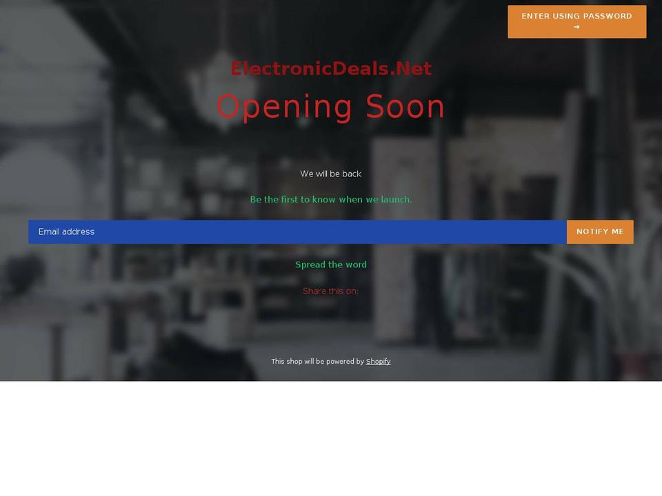 electronicdeals.net shopify website screenshot