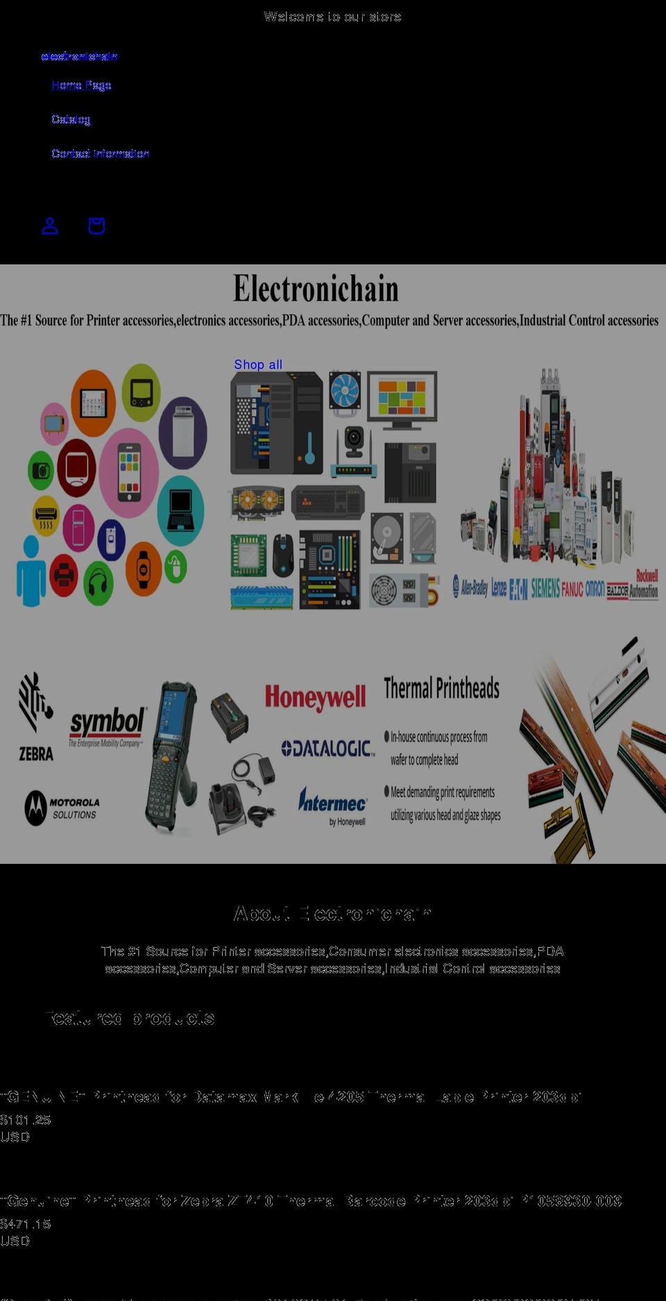 electronichain.com shopify website screenshot