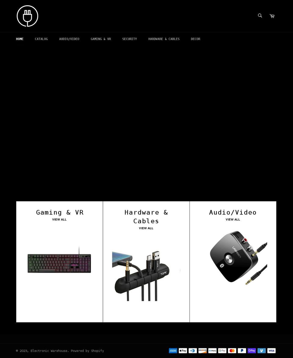 electronicwarehouse.org shopify website screenshot