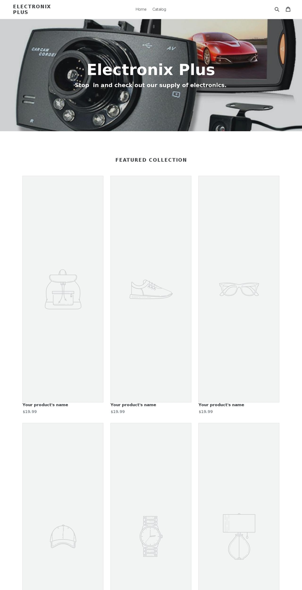 electronix-plus.com — Shopify storefront screenshot