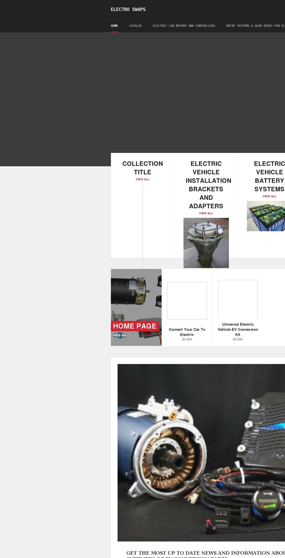 electroswaps.com shopify website screenshot