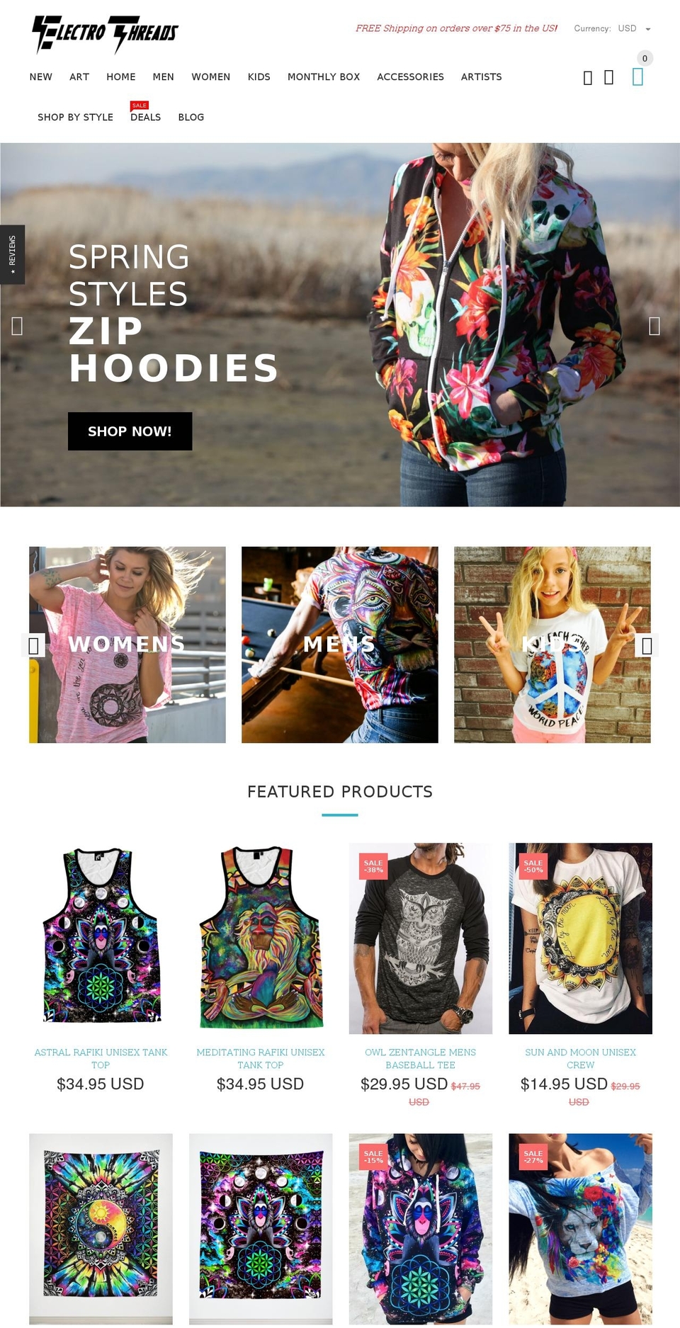 electro-v-1-2-home-1 Shopify theme site example electrothreadz.com