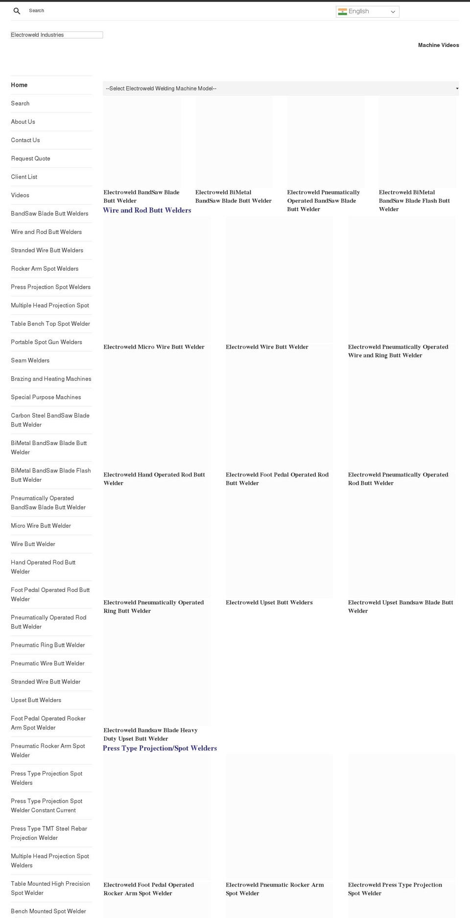 electroweld.com shopify website screenshot