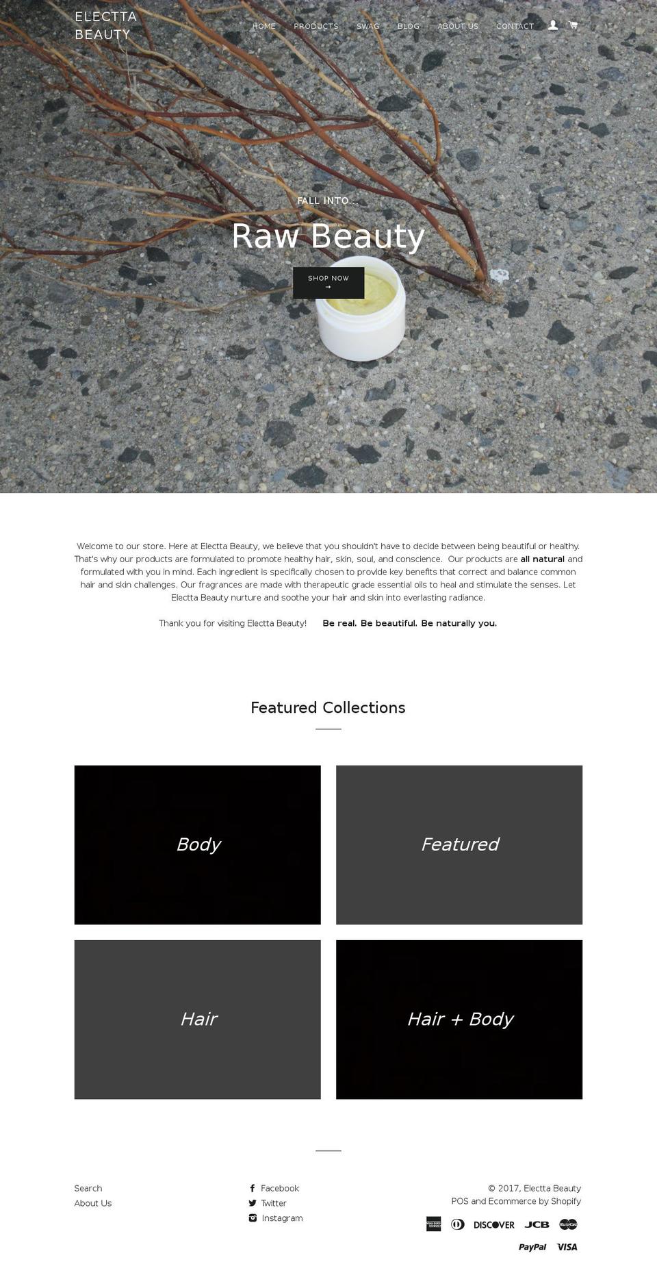 electtabeauty.com shopify website screenshot