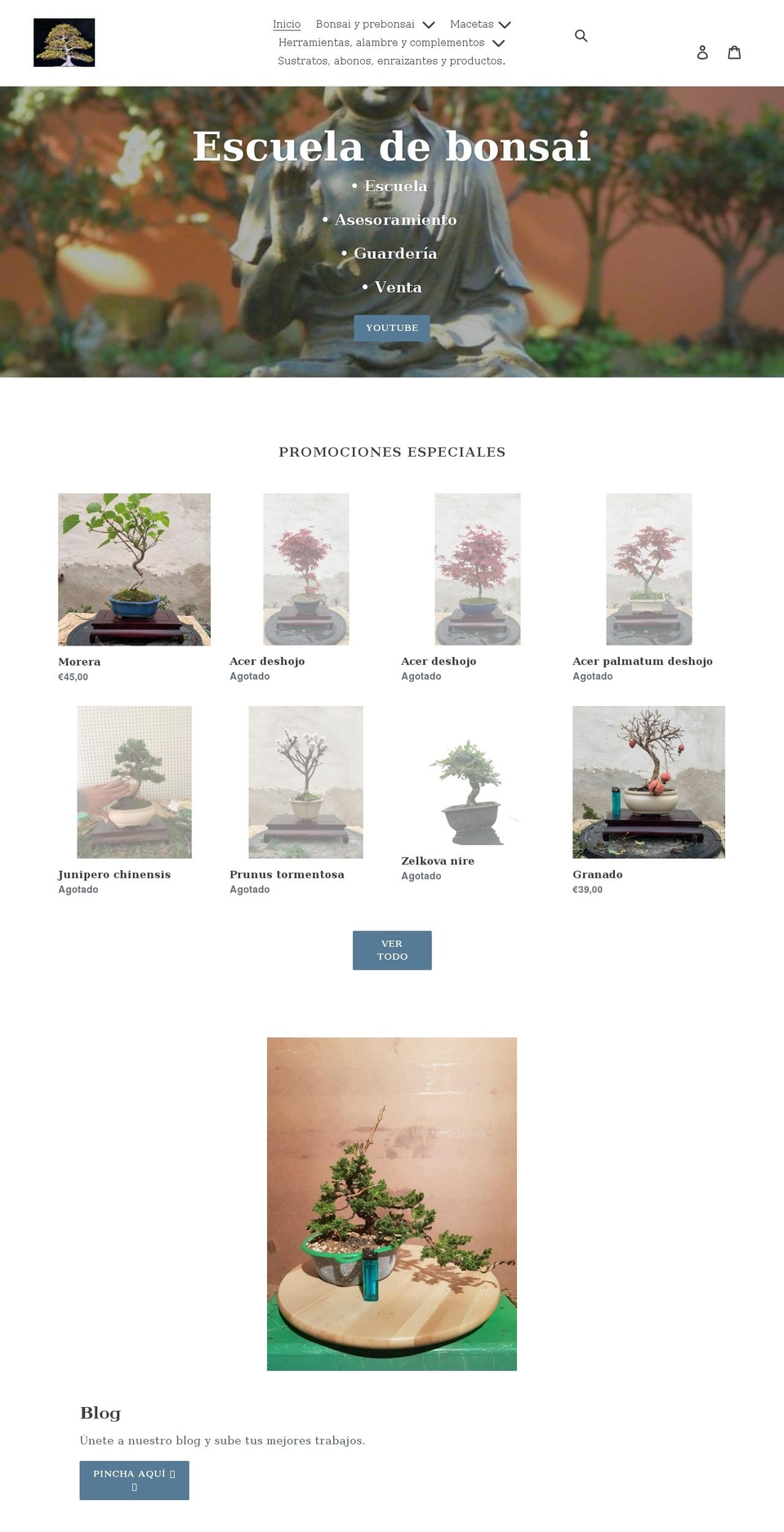 eledendelbonsai.com shopify website screenshot