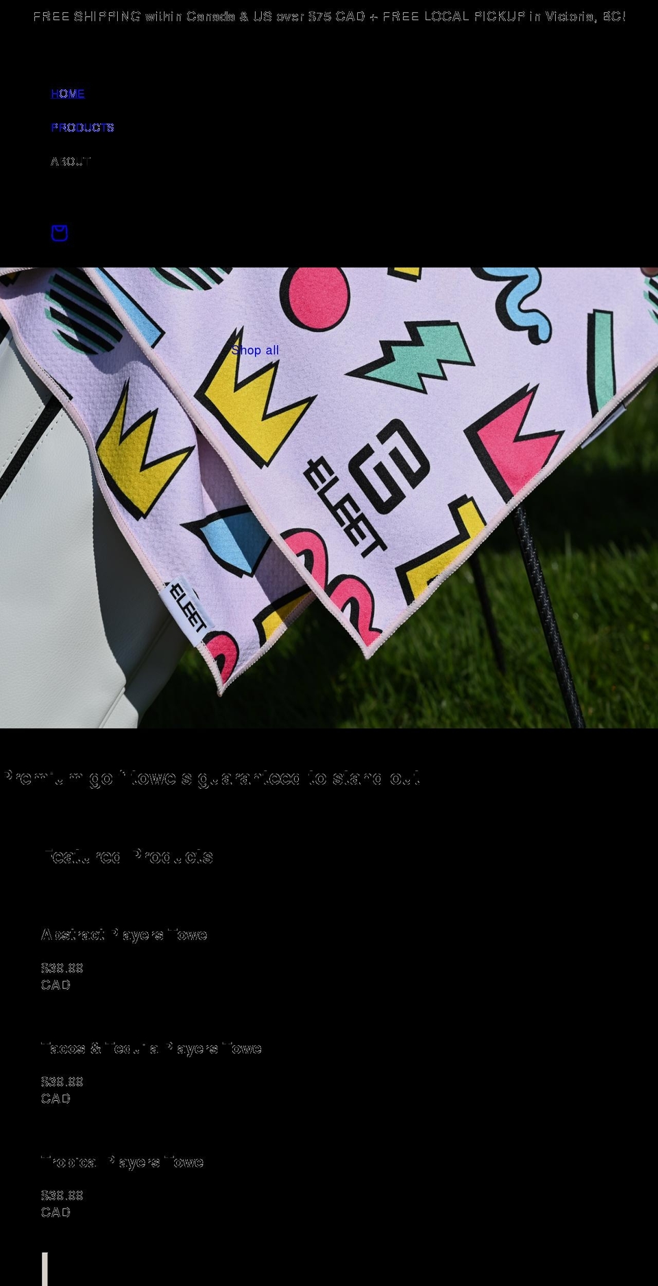 eleetgolf.com shopify website screenshot