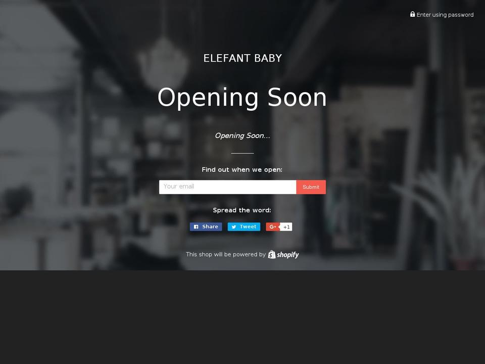 elefantbaby.com shopify website screenshot