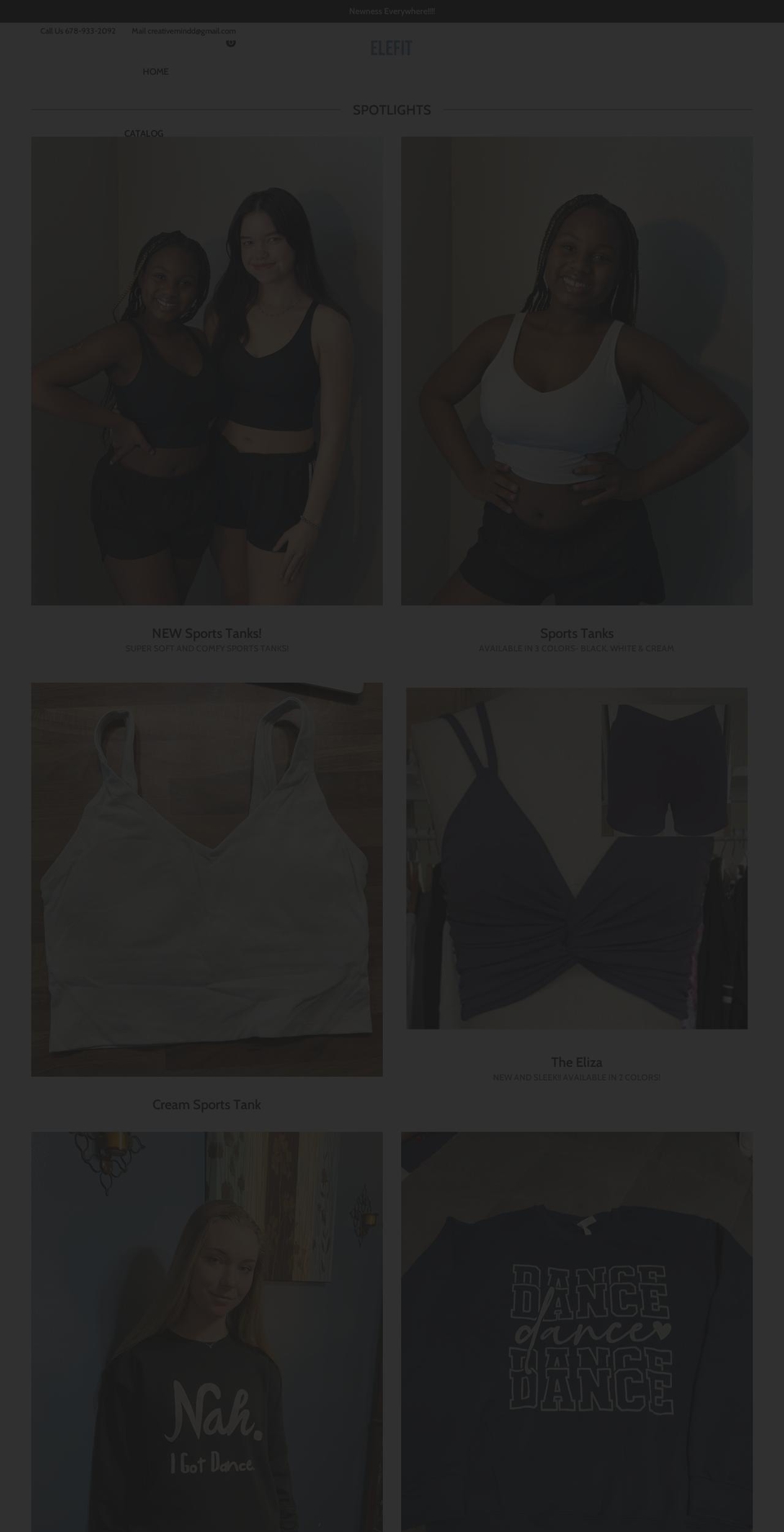 elefitfitness.com shopify website screenshot