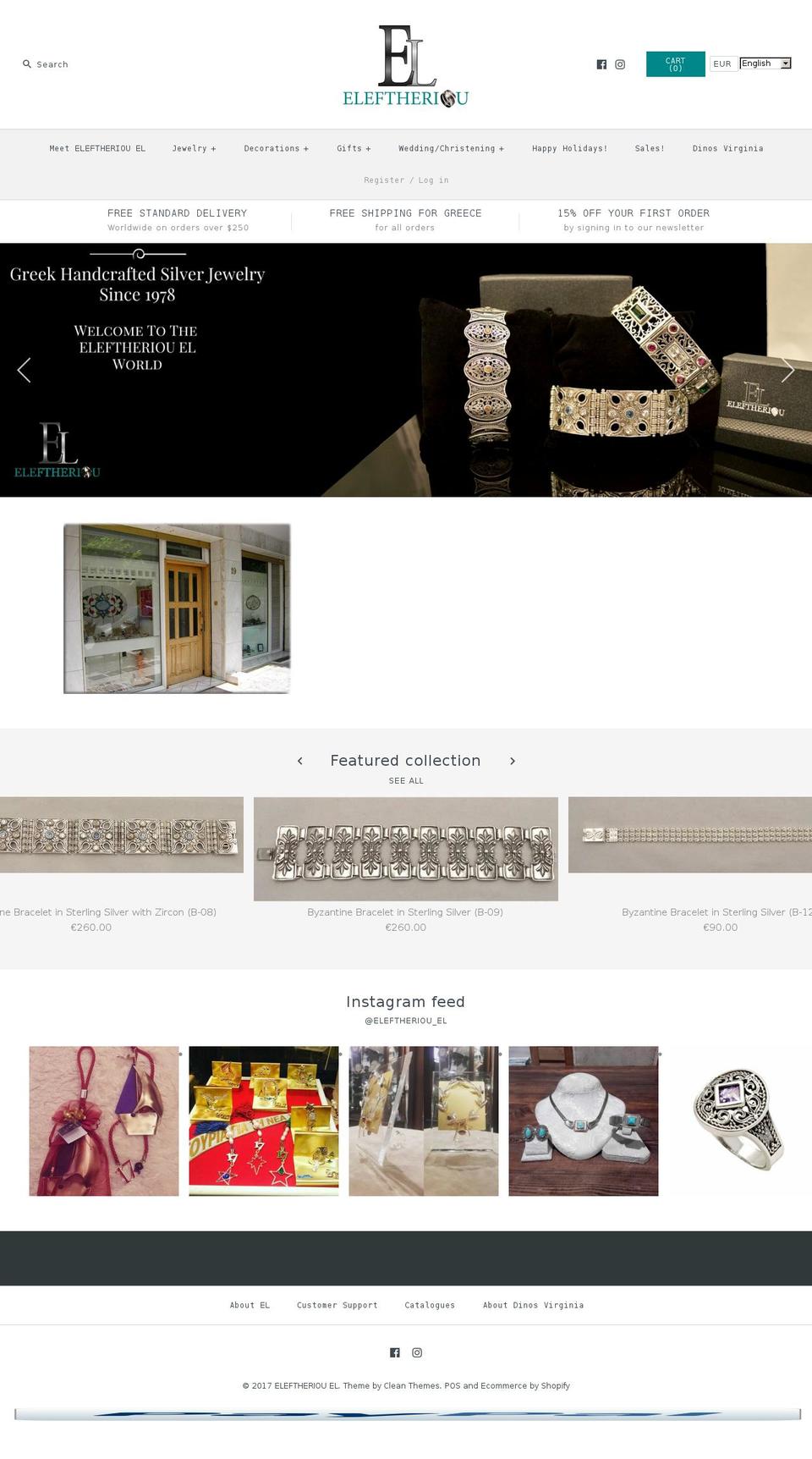 eleftheriou-el.com shopify website screenshot