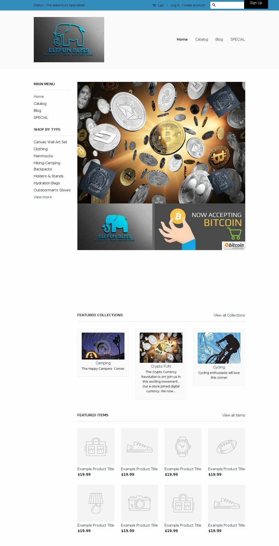 elefunoutfitters.com — Shopify storefront screenshot