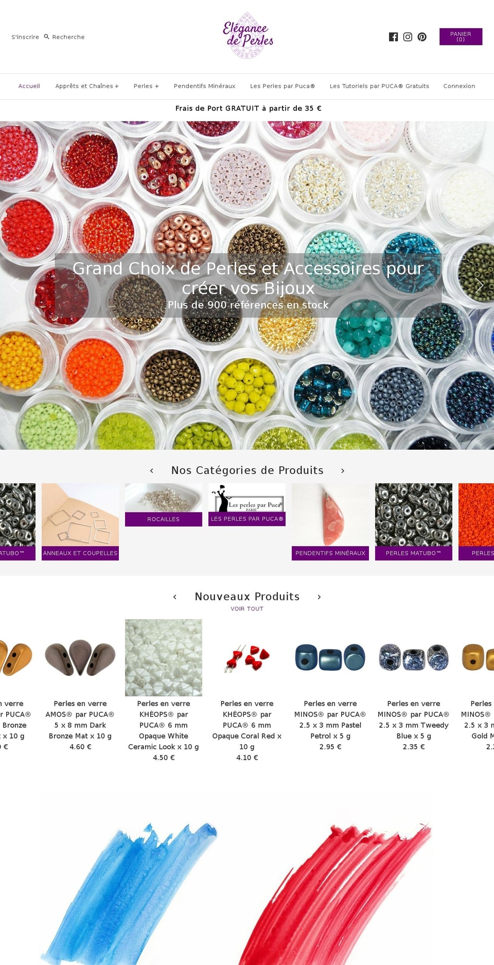 elegance-de-perles.com — Shopify storefront screenshot