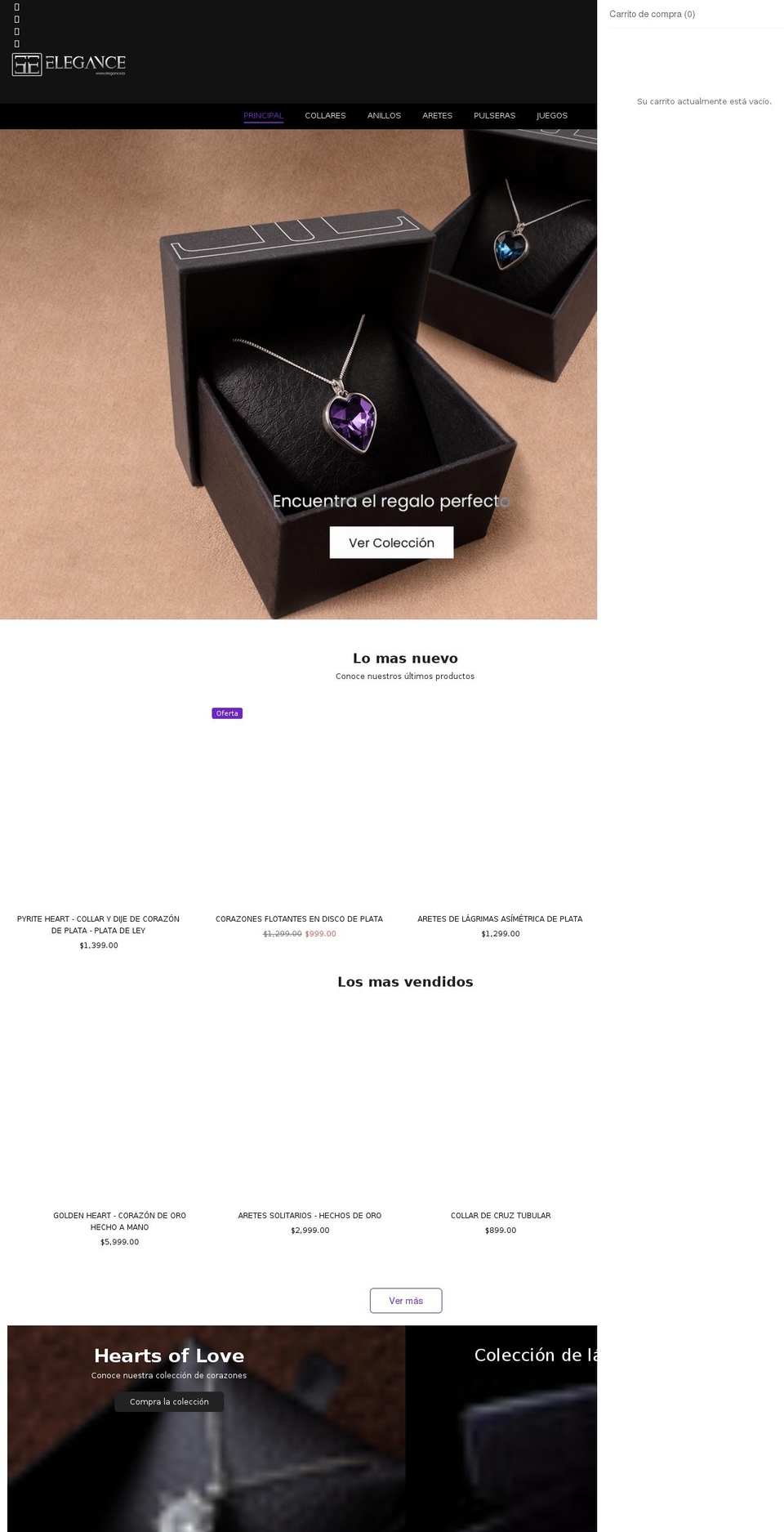 Optimal Shopify theme site example elegance.la