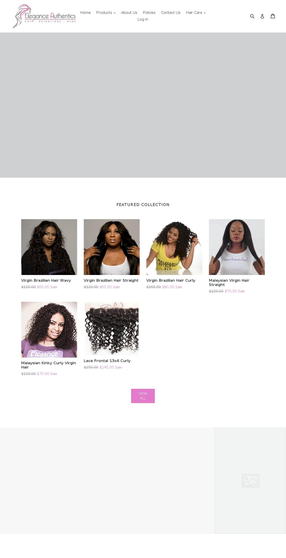 eleganceauthentics.com shopify website screenshot