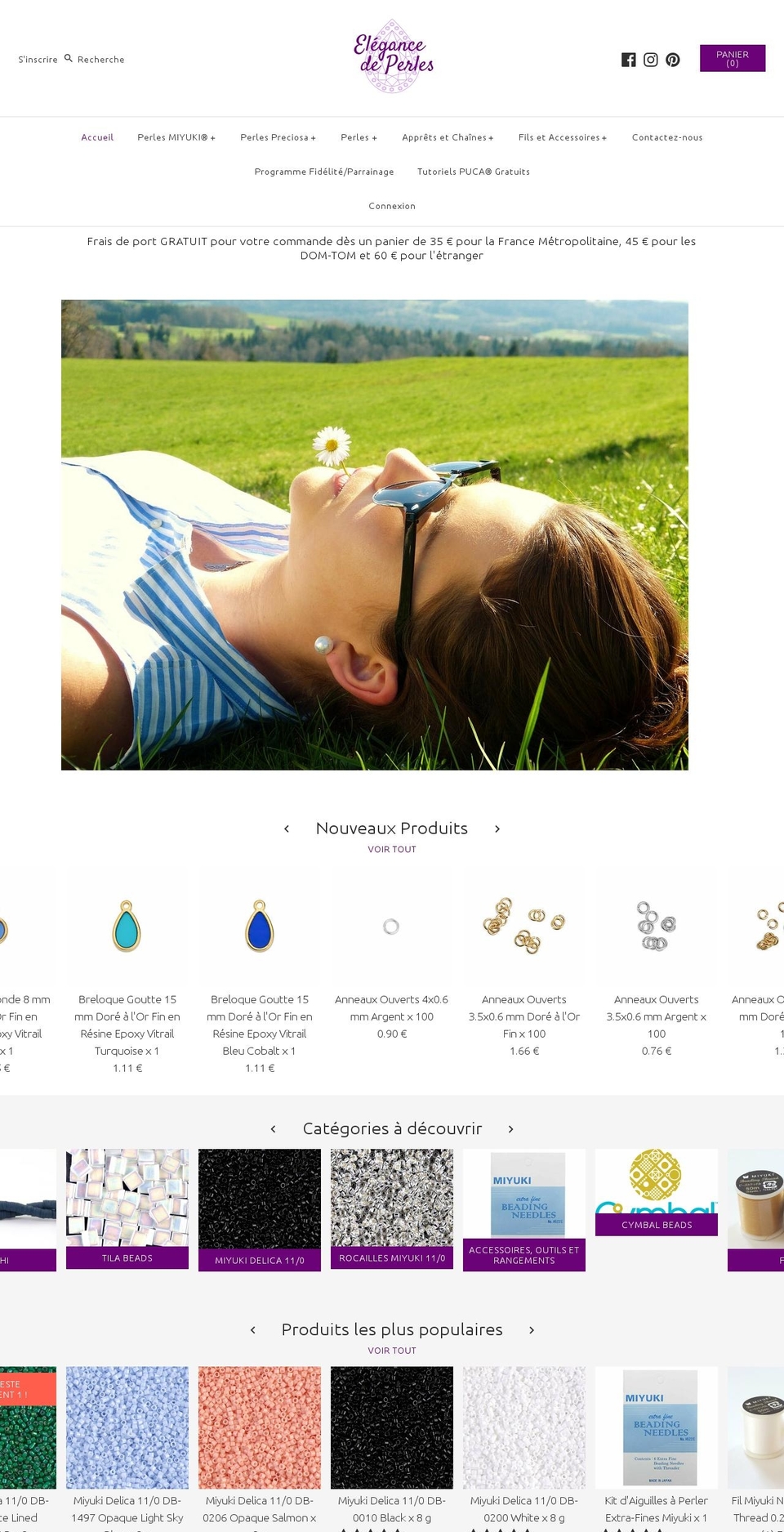 elegancedeperles.com — Shopify storefront screenshot
