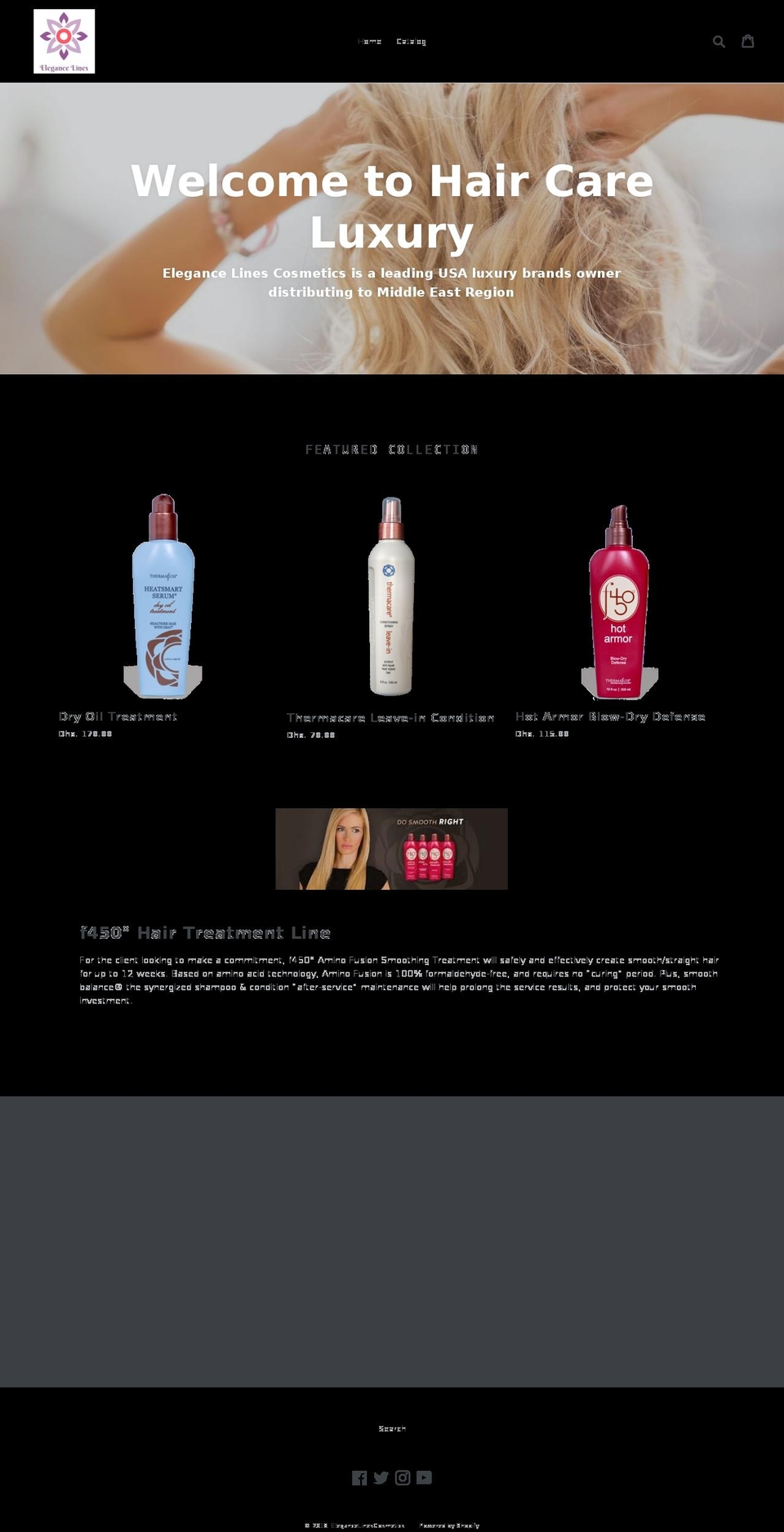 elegancelines.com shopify website screenshot