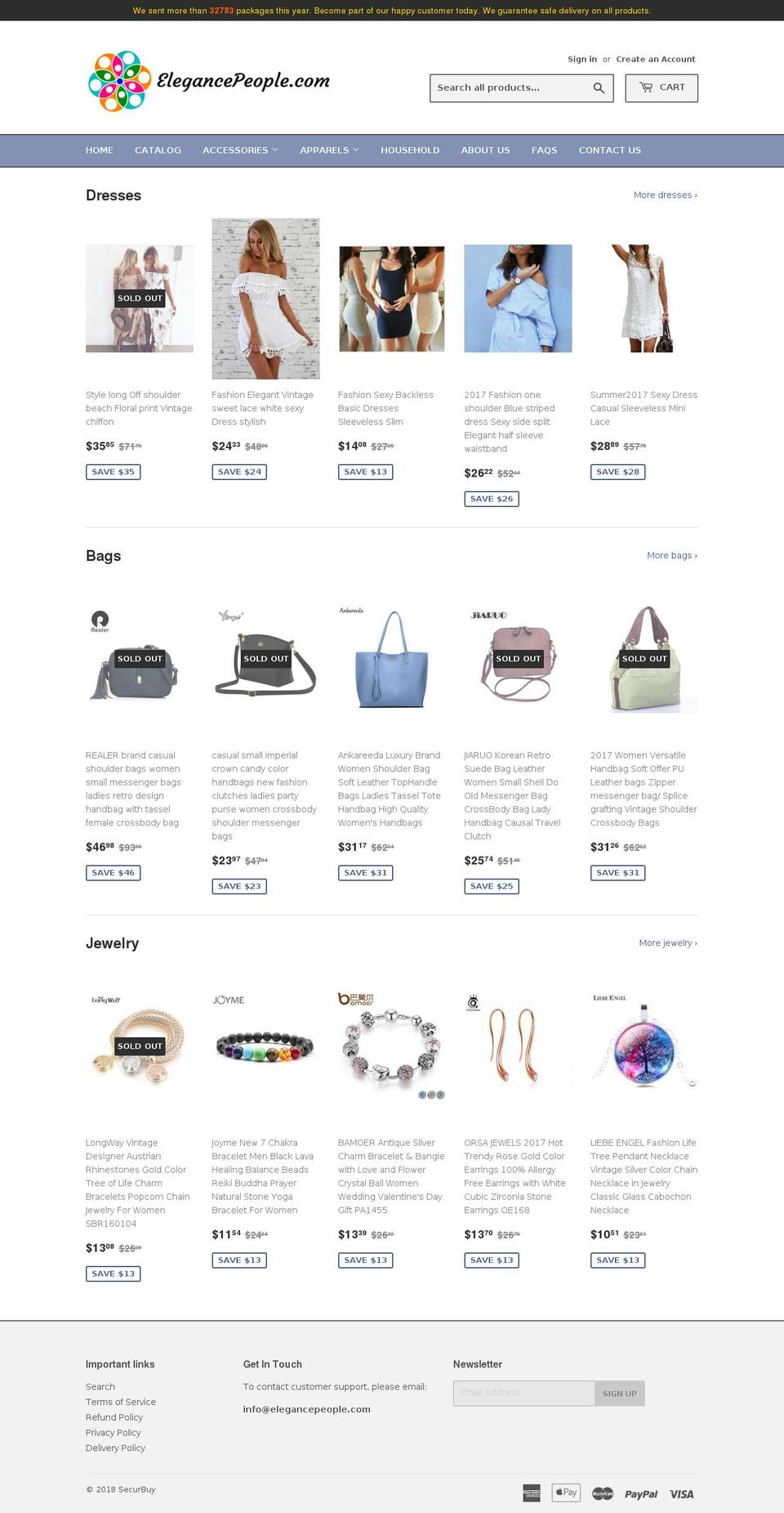 elegancepeople.com — Shopify storefront screenshot