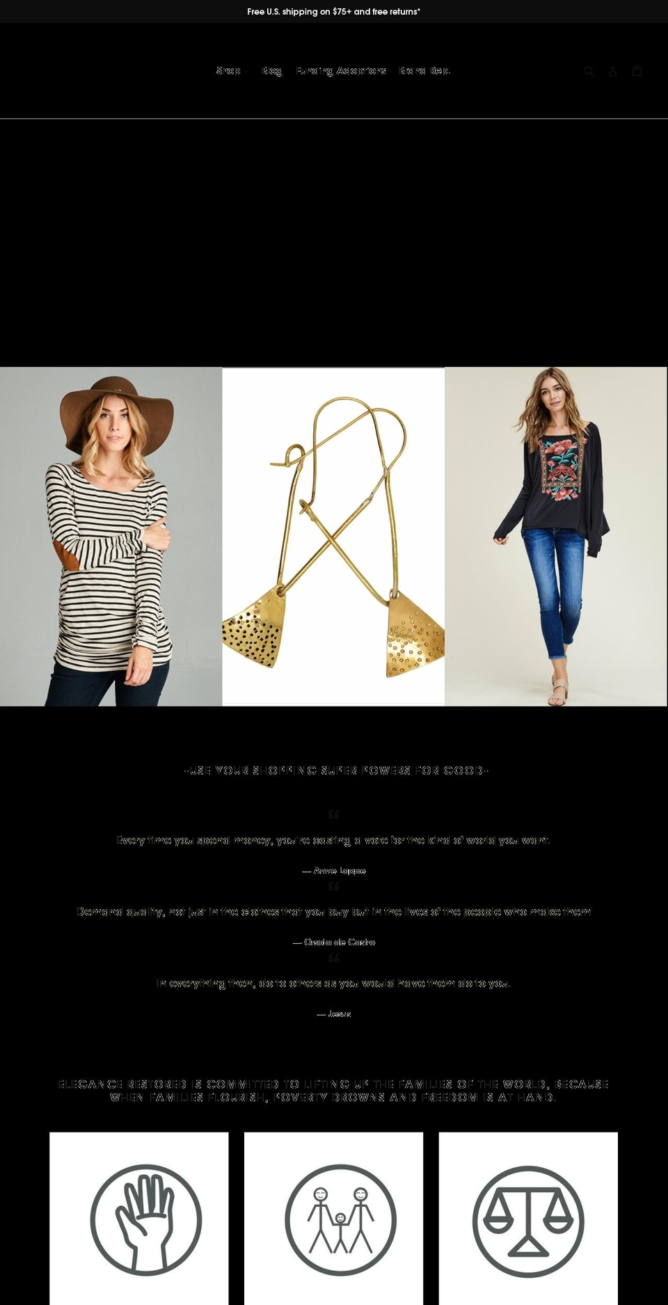 elegancerestored.com — Shopify storefront screenshot