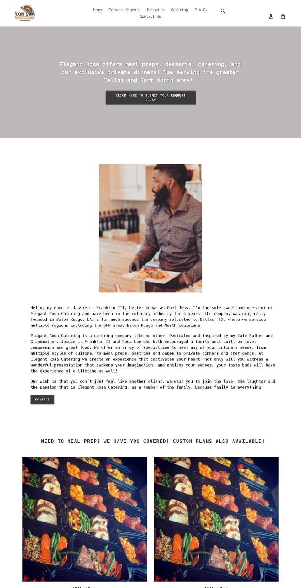 elegant-rosa.com shopify website screenshot