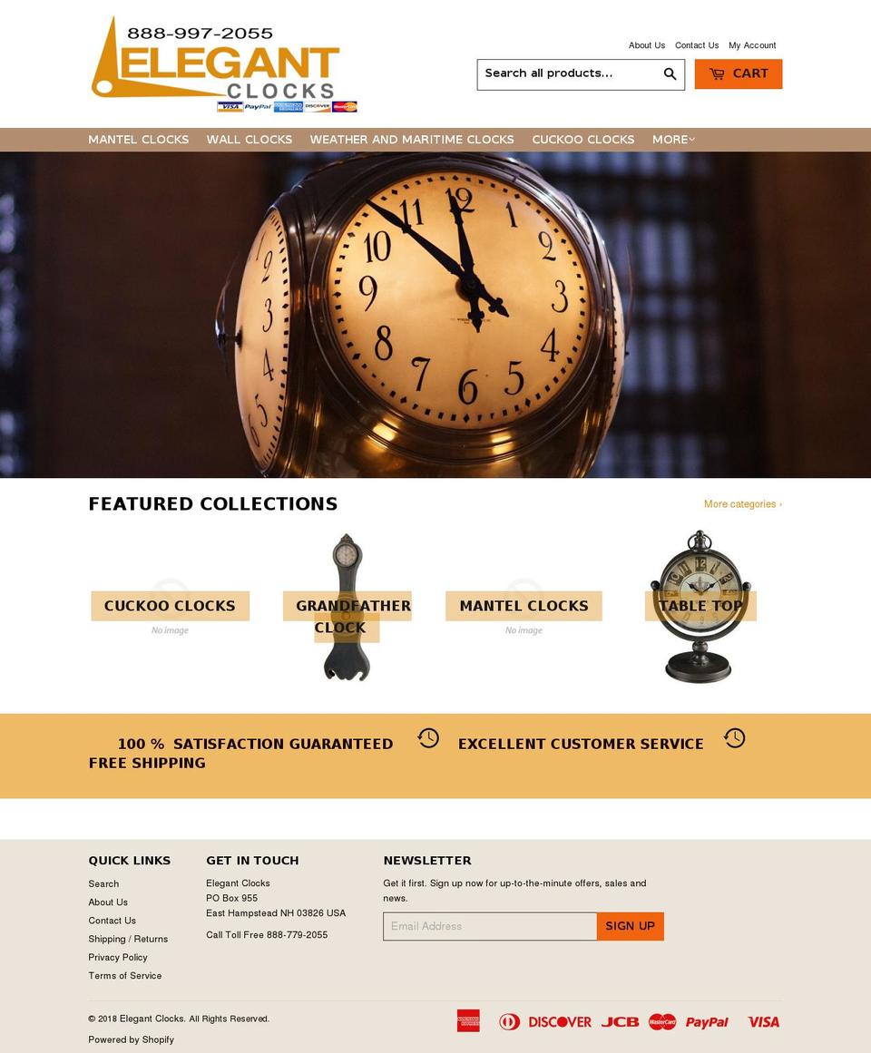 dsl-theme-sept3 Shopify theme site example elegantclocks.net