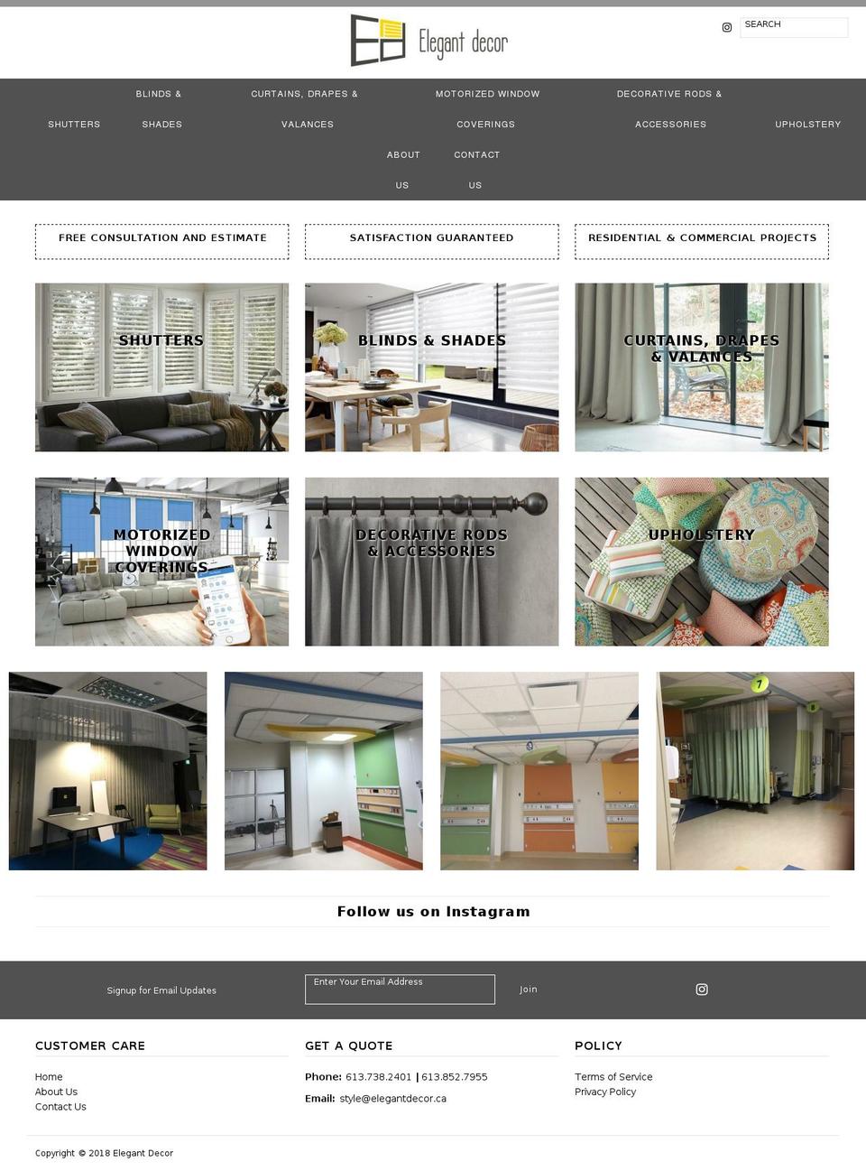 elegantdecor.ca shopify website screenshot
