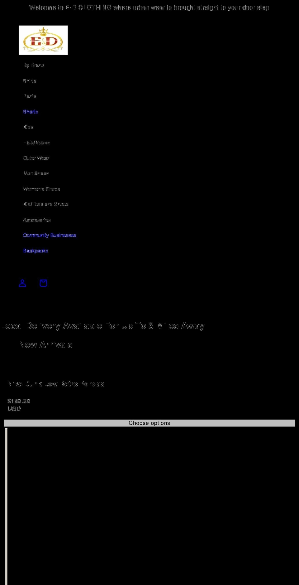elegantdesiresclothing.com shopify website screenshot