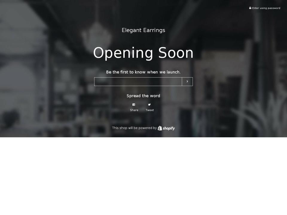 elegantearrings.net shopify website screenshot