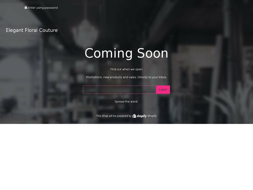 elegantfloralcouture.com shopify website screenshot