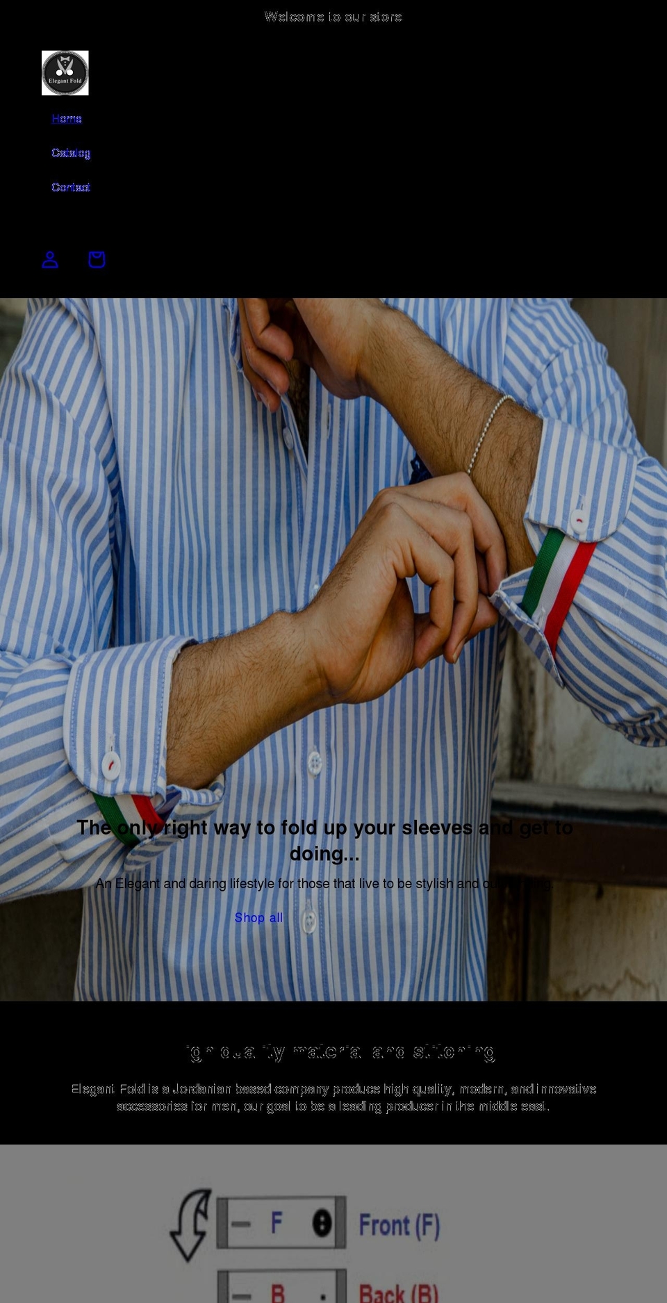 elegantfold.com shopify website screenshot