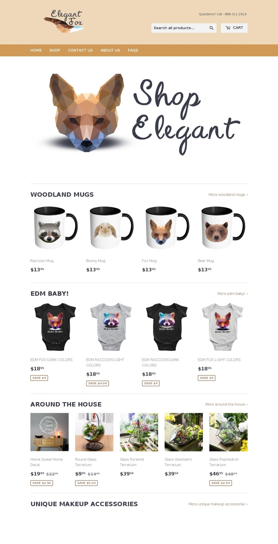 elegantfox.com — Shopify storefront screenshot