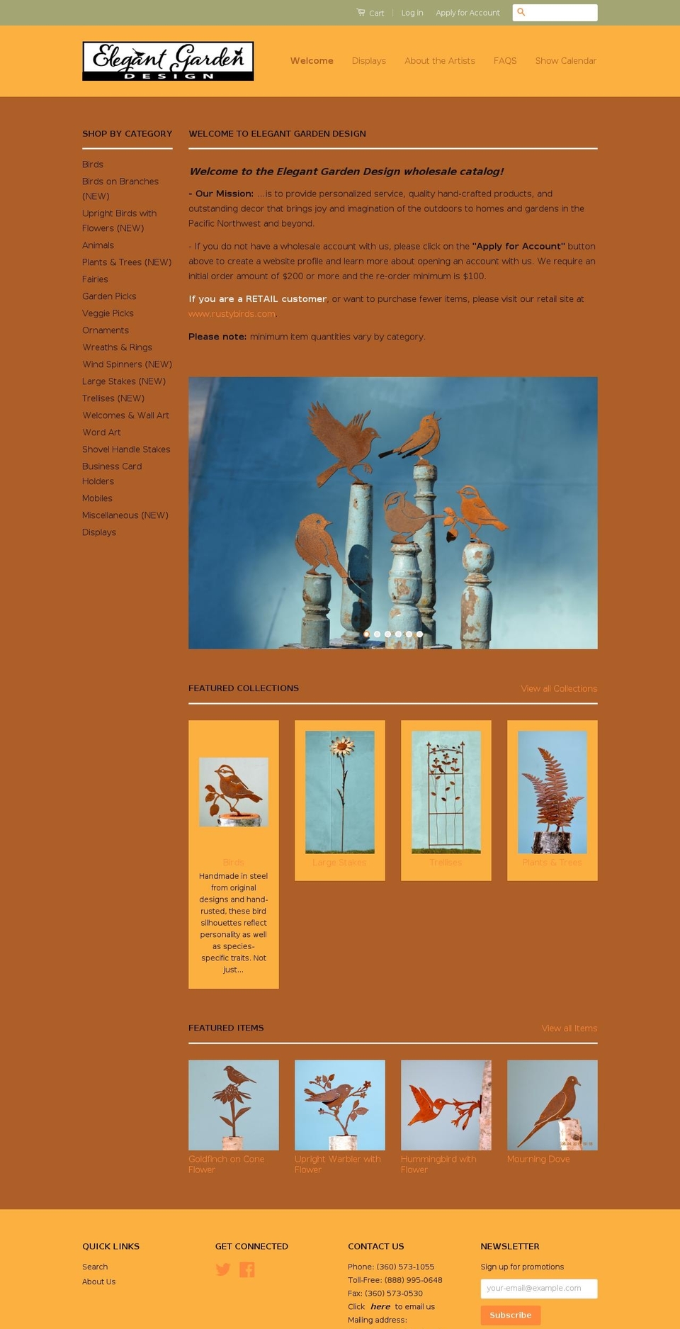 elegantgardendesigns.com shopify website screenshot