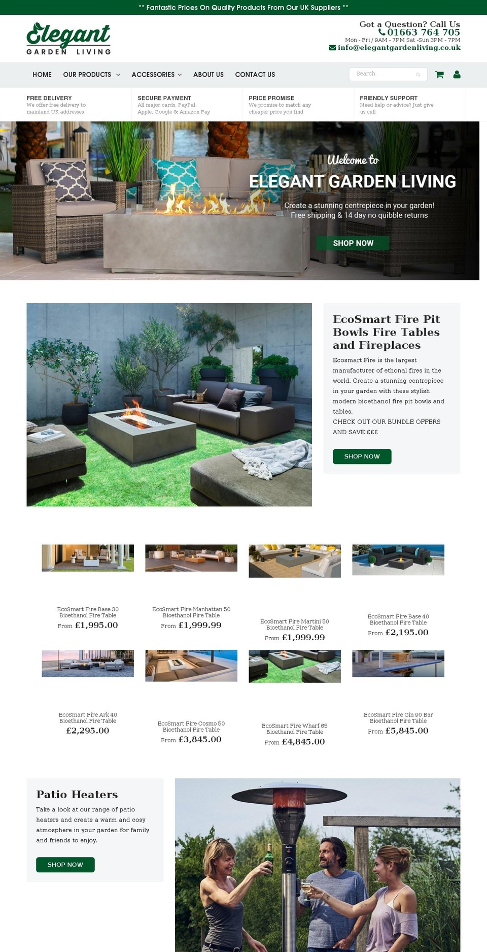 DSF Theme -- Shopify theme site example elegantgardenliving.co.uk