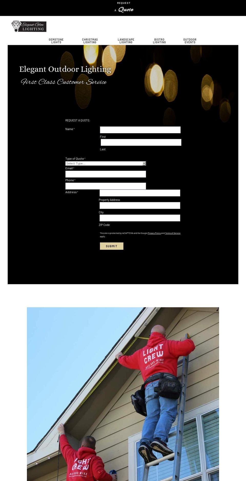 elegantglowlighting.com — Shopify storefront screenshot