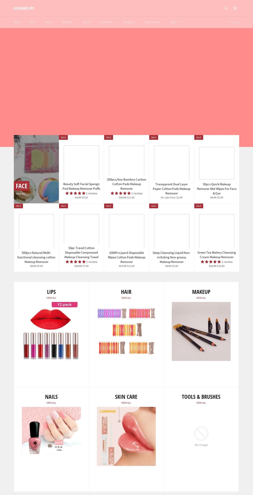elegantlips.com — Shopify storefront screenshot