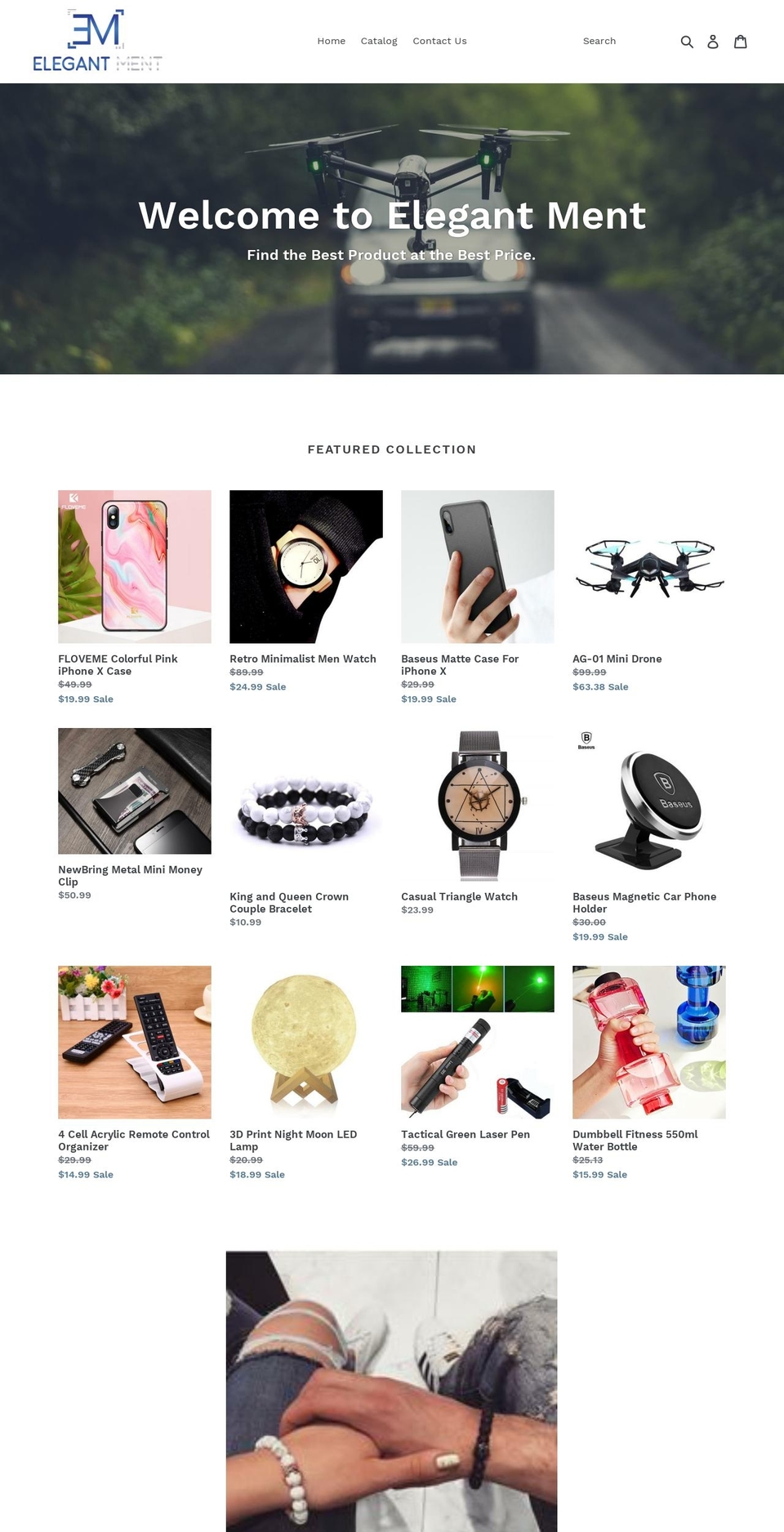elegantment.com shopify website screenshot