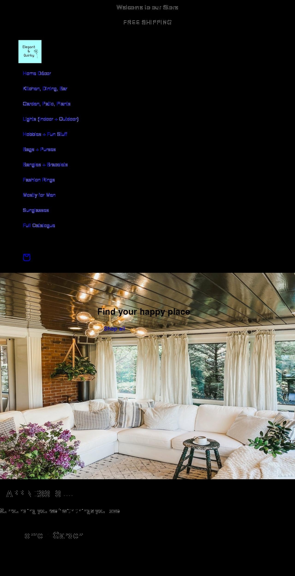 elegantquirky.com shopify website screenshot
