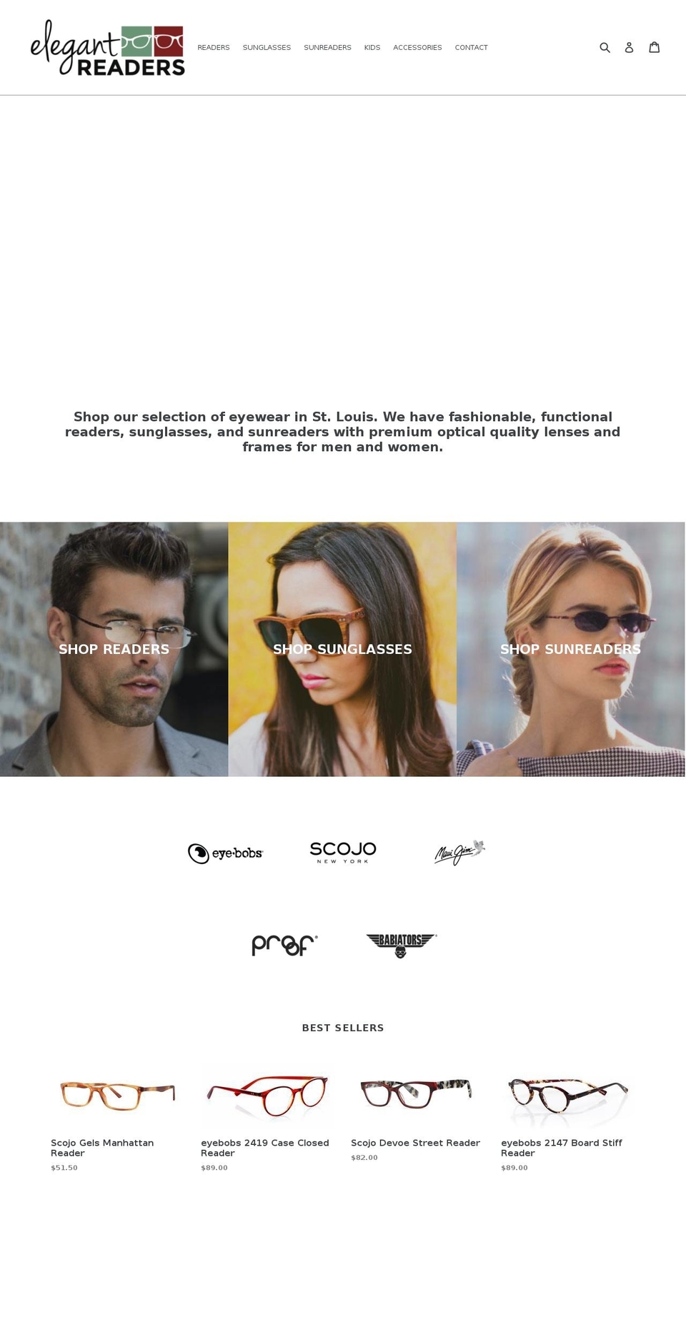 elegantreaders.com — Shopify storefront screenshot