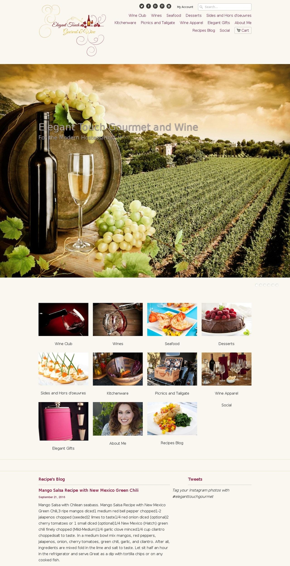 eleganttouchhostess.com — Shopify storefront screenshot
