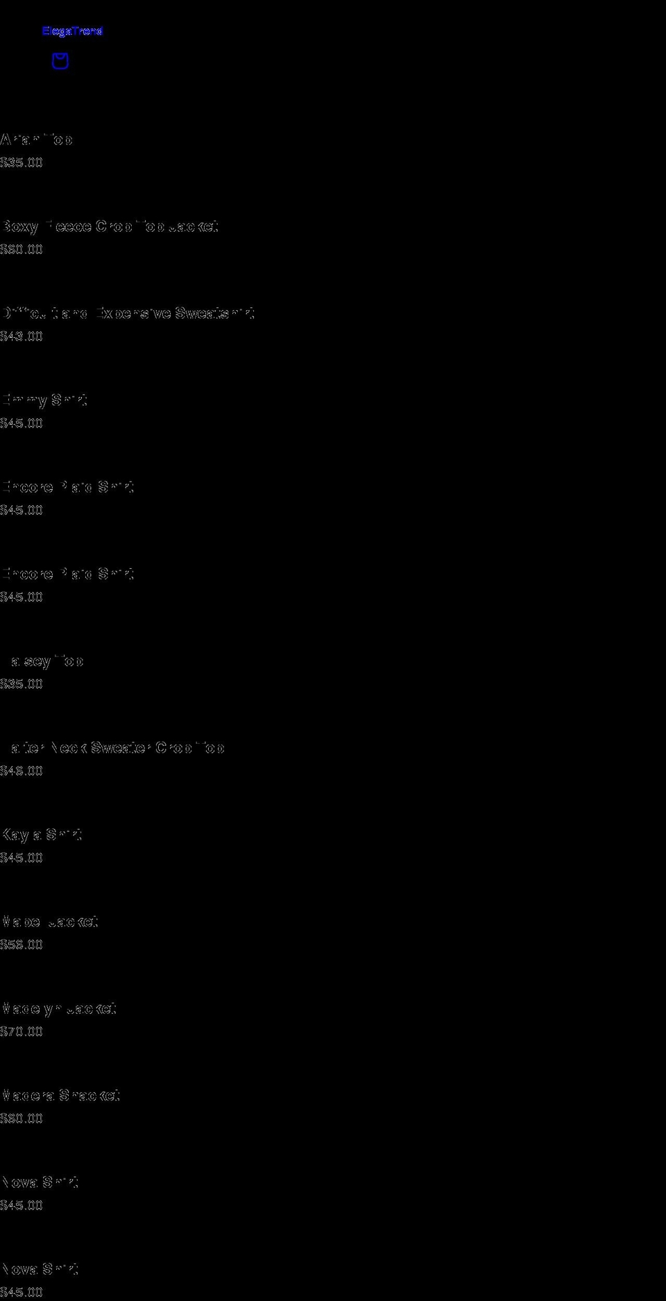 elegatrend.com shopify website screenshot
