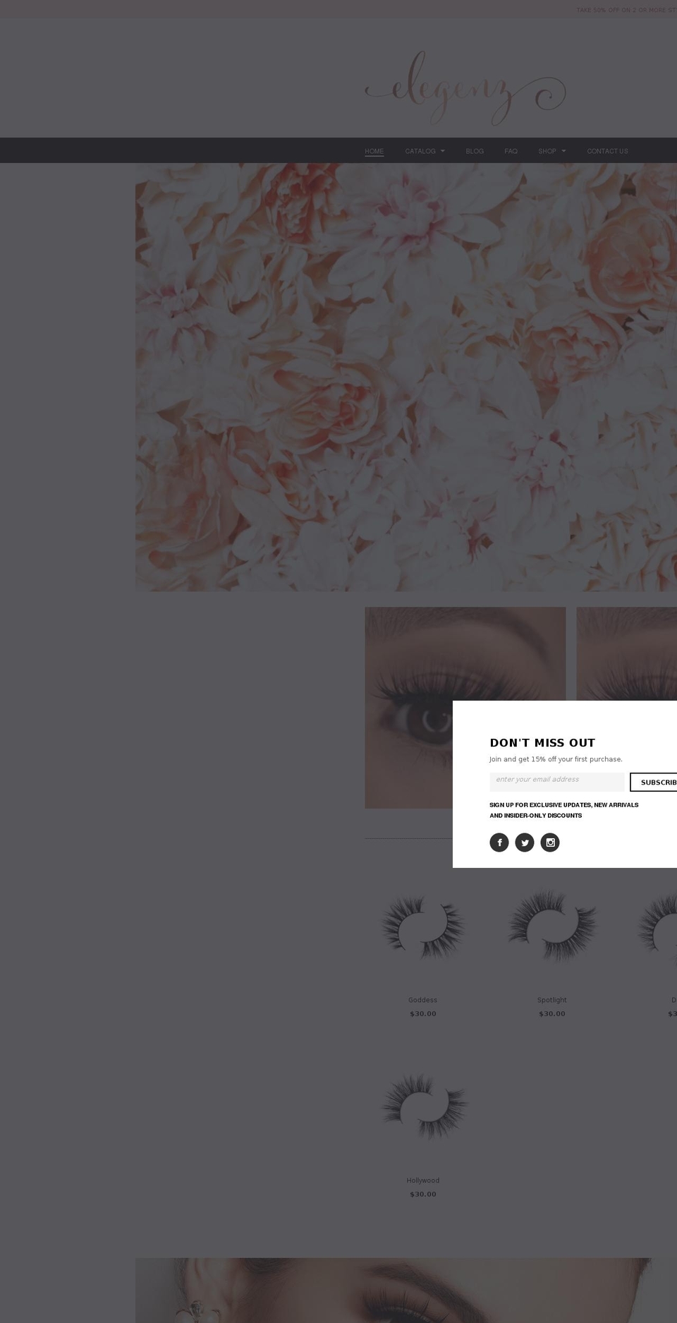 elegenz.com — Shopify storefront screenshot