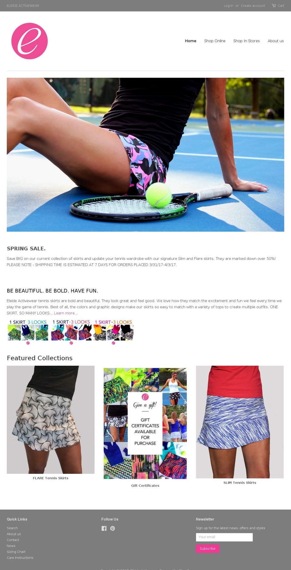 eleide.com shopify website screenshot