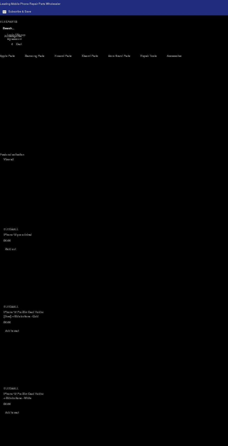 elekparts.com shopify website screenshot