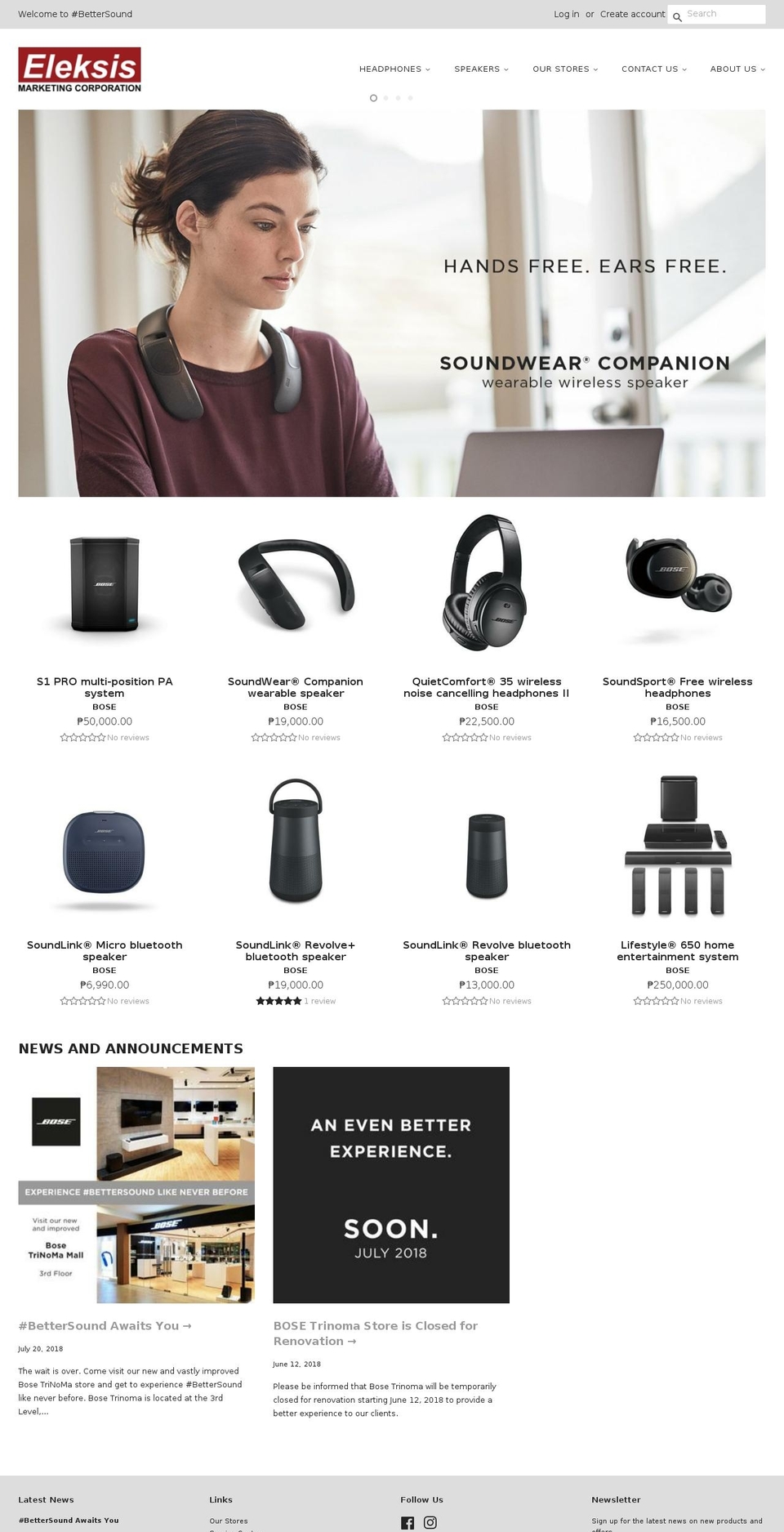 eleksis.com shopify website screenshot