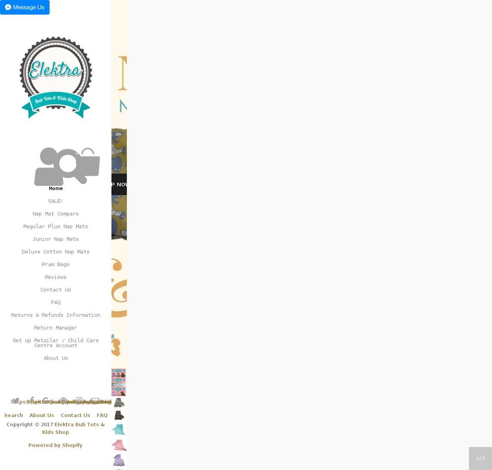 elektrabub.com shopify website screenshot