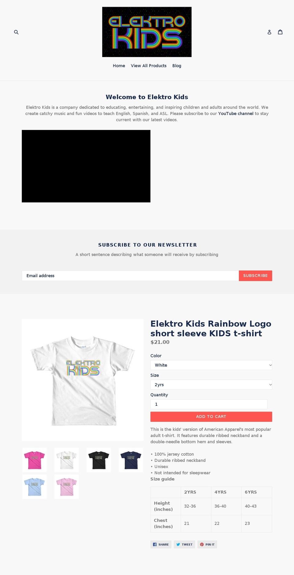 elektrokids.com — Shopify storefront screenshot