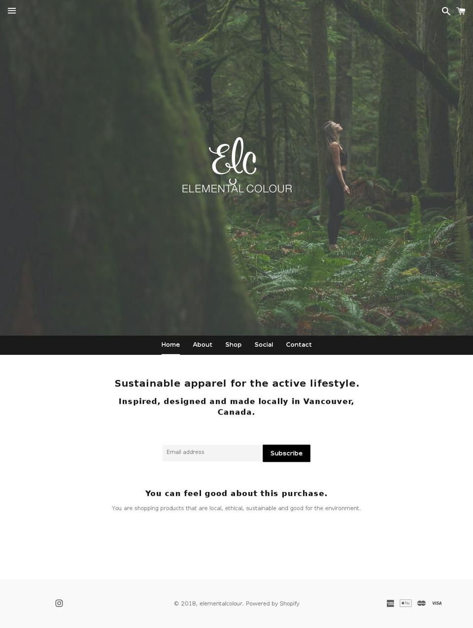 elementalcolour.com — Shopify storefront screenshot