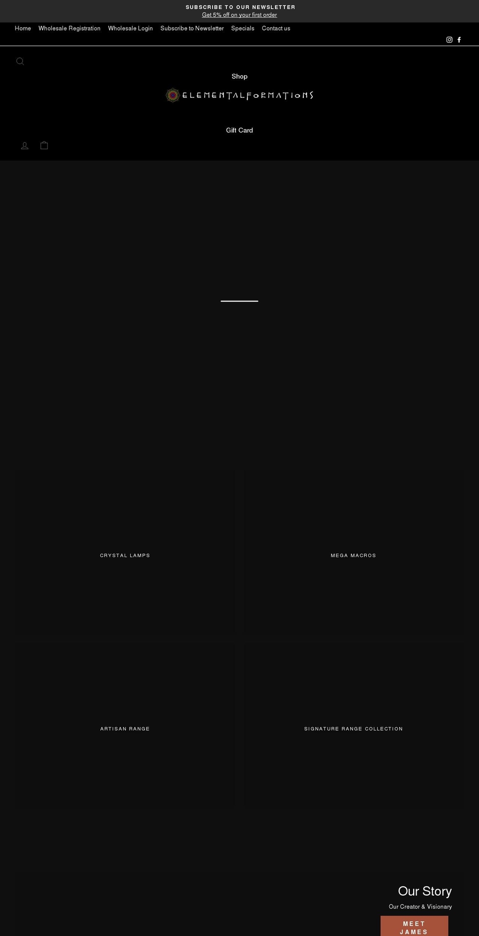 elementalformations.com shopify website screenshot