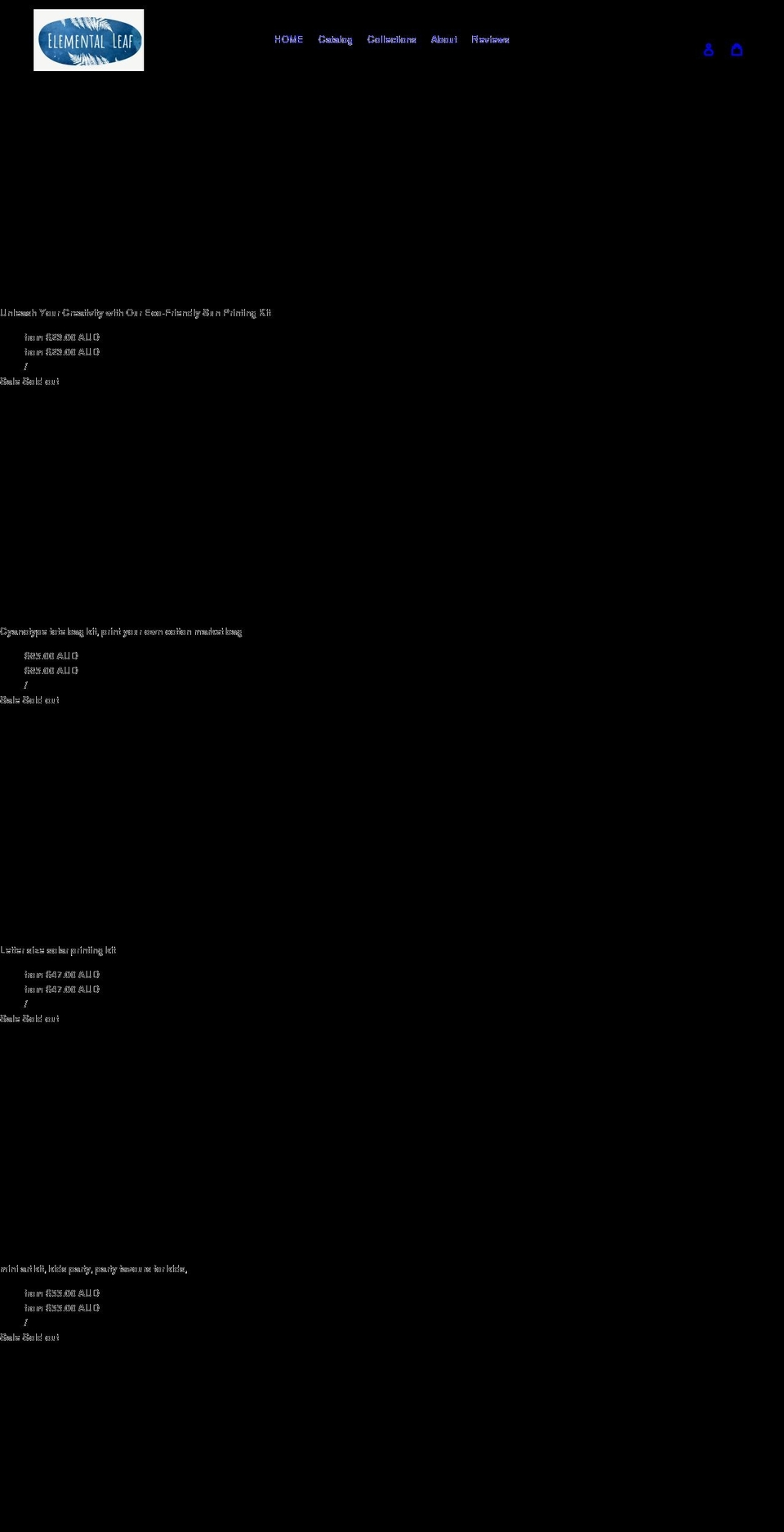 elementalleaf.com shopify website screenshot